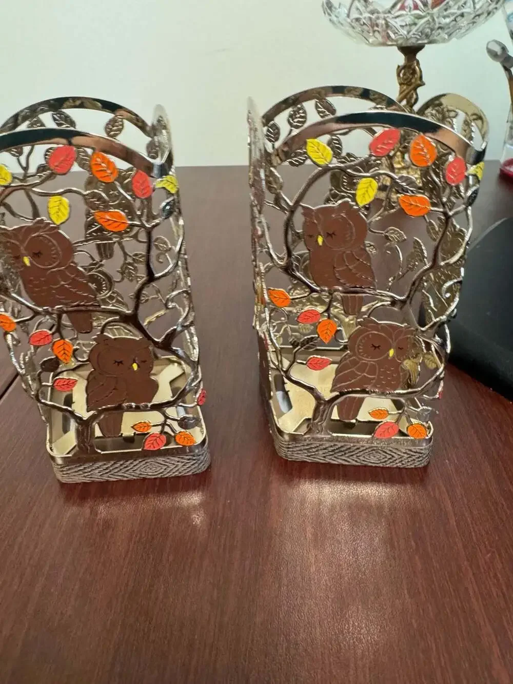 Bath & Body Works Fall Owls Foaming Hand Soap Holder Set of 2